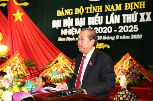 Biểu dương và chúc mừng thành tích mà Đảng bộ và Nhân dân tỉnh Nam Định đã đạt được
